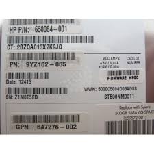 9YZ162-065 Жесткий диск HP 500GB SATA 7.2k 3.5"