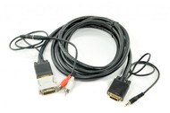 Кабель Cisco DVI-VGA cable 8m with 3.5mm mini-jack audio - SPARE [CAB-DVI-VGA-8M=]